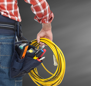worker with tool belt